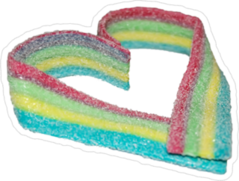 A Heart Made Of Sour Candies Sticker