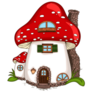 A House Mushroom Sticker