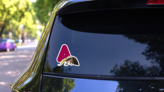 A Is For Anteater Sticker on a Rear Car Window (New) example