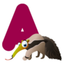 A Is For Anteater Sticker