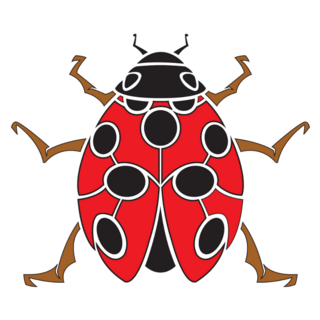 A Ladybug Seen From Above Shapes Sticker