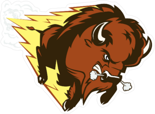 A Large Angry Fast Charging Buffalo Sticker