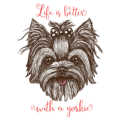 A Little Yorkie Sticker