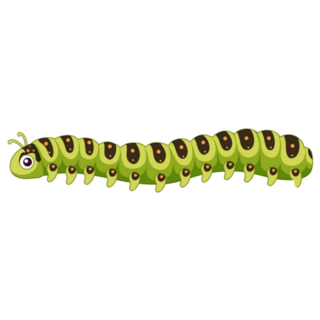 A Long Cute Caterpillar Sticker