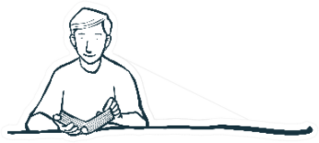 A Man Sitting Reading The Bible Sticker