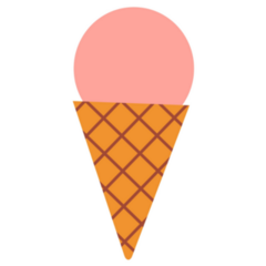 A Minimalist Ice Cream Cone Sticker