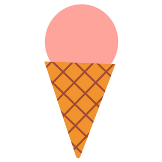 A Minimalist Ice Cream Cone Sticker