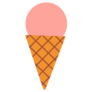 A Minimalist Ice Cream Cone Sticker
