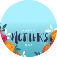 A Modern Illustration Of A Happy Mothers Day Sticker