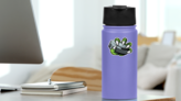 A Monster Claw Holding An Ice Hockey Puck Sticker on a Water Bottle (New) example