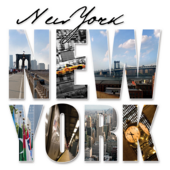A New York City Themed Montage Sticker