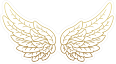 A Pair Of Golden Angel Wings Sticker