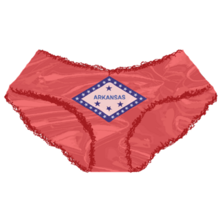 A Pair Of Red Ladies Undies Arkansas State Flag Sticker