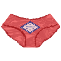 A Pair Of Red Ladies Undies Arkansas State Flag Sticker