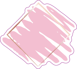 A Pencil Stroke And A Diamond-shaped Golden Frame Sticker