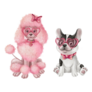 A Pink Poodle With A Bow Bulldog Sticker