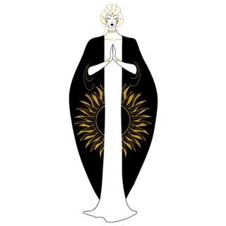 A Priestess Dressed With The Sun Celestial Sticker