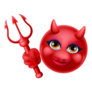 A Red Devil Emoticon Sticker