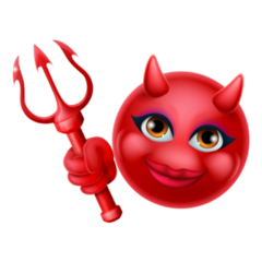 A Red Devil Emoticon Sticker