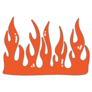 A Red Flame Y2K Icon Sticker