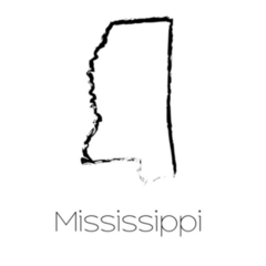 A Scribbled Shape Of The State Of Mississippi Sticker