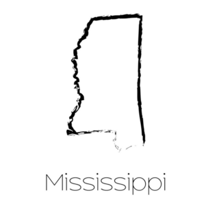 A Scribbled Shape Of The State Of Mississippi Sticker