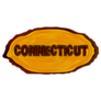 A Section Of A Sawn Log Connecticut Sticker