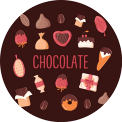 A Set Of Chocolate Products Sticker