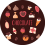 A Set Of Chocolate Products Sticker