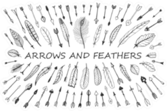 A Set Of Cute Arrows And Feathers Sticker