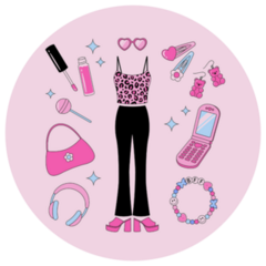 A Set Of Y2k 90s Fashion Sticker