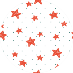 A Simple Pattern With A Repetitive Pattern Of  Starfish Sticker