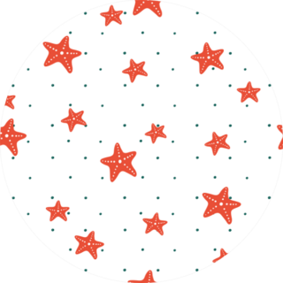 A Simple Pattern With A Repetitive Pattern Of  Starfish Sticker