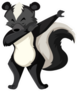 A Skunk Dabbing On White Background Illustration Sticker