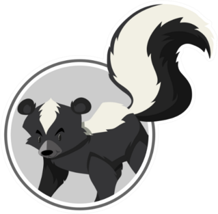 A Skunk Template Illustration Sticker
