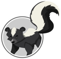 A Skunk Template Illustration Sticker