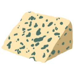 A Slice Of Blue Cheese Sticker