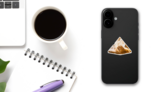 A Small Pyramid Isolated Sticker on a Phone (New) example