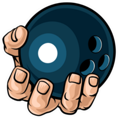 A Strong Hand Holding A Bowling Ball Sticker