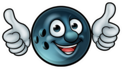 A Ten Pin Bowling Ball Cartoon Sticker