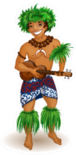 A Traditional Male Hula Dancer Sticker