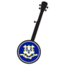 A Typical Five String Banjo Flag Of Connecticut Sticker