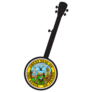 A Typical Five String Banjo State Seal Of Idaho Sticker