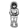 A Typical Representation Of A Boy Eskimo Alaska Sticker