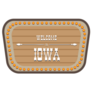 A Vintage Street Sign Is Welcome To Iowa Sticker