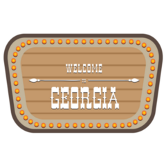 A Vintage Street Sign Welcome To Georgia Sticker
