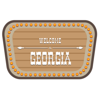 A Vintage Street Sign Welcome To Georgia Sticker