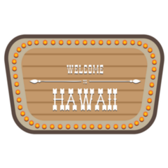 A Vintage Street Sign Welcome To Hawaii Sticker