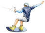 A Wakeboard Jumping Watercolor Sticker