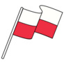 A Waving Flag Of The Country Of Poland Illustration Sticker